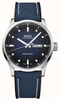 Mido Multifort M Automatic (42mm) Blue Gradient Dial / Blue Silicone Strap M0384301704100