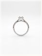 0.31ct Princess Natural Diamond Platinum Halo Ring ENG4981 - alternate view 3
