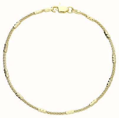 Gold Plated 19cm Popcorn 19cm Bracelet H7024-19