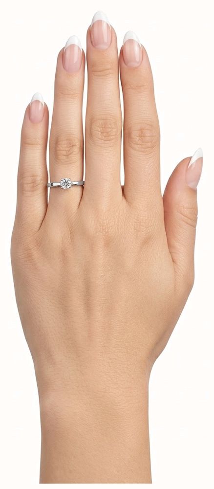 0.30ct Round Brilliant Natural Diamond Platinum Solitaire Ring FCD28346 - alternate view 4