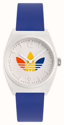 Adidas PROJECT TWO GRFX (38mm) White Logo Dial / Blue Plastic Strap AOST24070