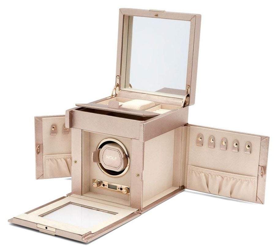 WOLF 213716 Palermo Single Watch Winder with jewellery