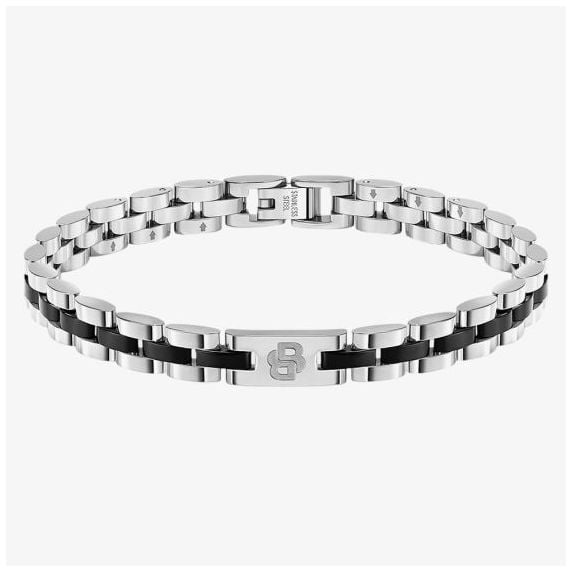 BOSS Jewellery 1580890 Two Tone Black Enamel & Stainless