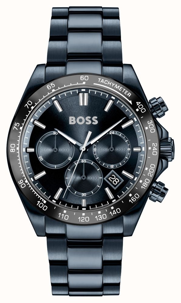 BOSS HERO Chronograph (44mm) Dark Blue Dial Dark Blue PVD - Main Image