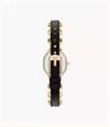 Fossil Harlow 22 mm Three-Hand Black Leather and Gold-Tone Stainless Steel Fossil Watch ES5496 - alternate view 2