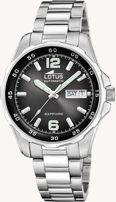 Lotus KOSM Automatic (40.5mm) Black Sunray Dial / Stainless Steel Bracelet L18997/4