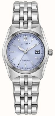 Citizen Eco-Drive Corso (27mm) Purple Sunray Dial / Stainless Steel Bracelet EW2291-51Z