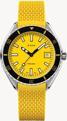 DOXA SUB 200 Divingstar (42mm) Yellow Iconic Dial / Yellow FKM Rubber Strap 799.10.361.31