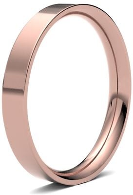 James Moore Wedding Ring  | 9ct Rose Gold | 3mm | Medium | Size Flat Court | AG_3GME-9R AG_3GME-9R