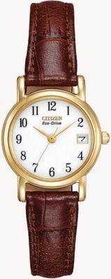 Citizen Women's Brown Leather Strap Strap Eco-Drive EW1272-01A