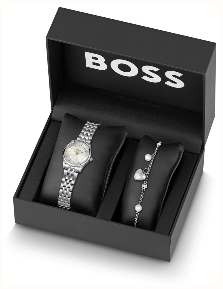 BOSS Graceful Mina Stainless Steel Silver Dial Watch And Bracelet Gift Set 1570210 - alternate view 4