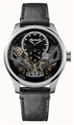 Ingersoll THE NAISMITH Automatic (46mm) Black Dial / Black Leather Strap I16101