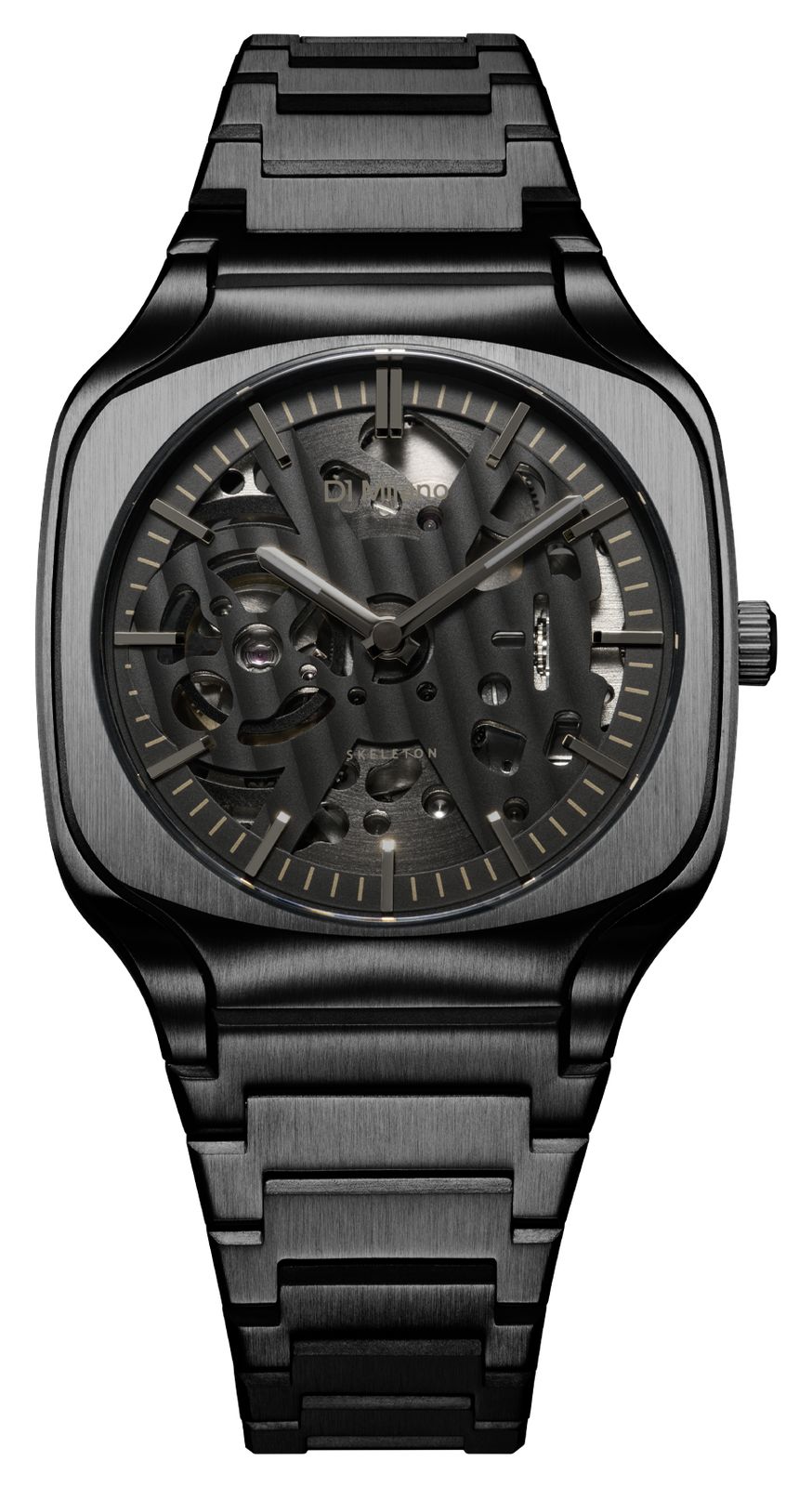 D1 Milano SLBJ02 Square Soot Depth (37mm) Black Skeleton Watch