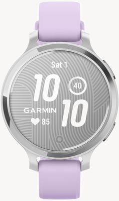 Garmin Lily 2 Active (38mm)  Silver Case / Jasmine Purple Silicone Band 010-02891-01