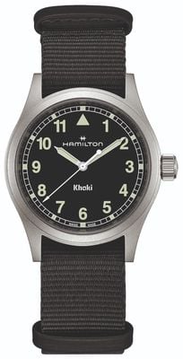 Hamilton Khaki Field Quartz (38mm) Black Dial / Black Textile Strap H69401430