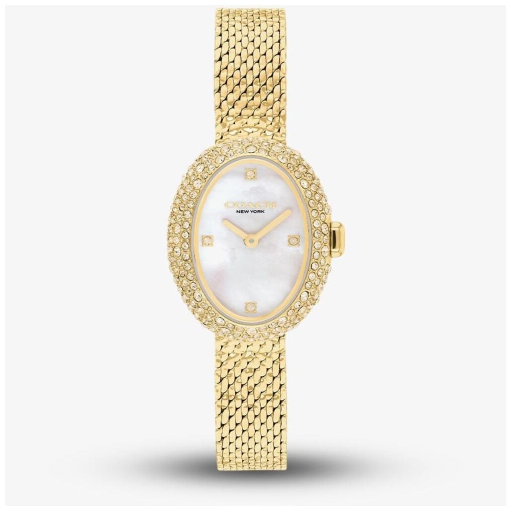 Coach 14504690 Ladies Sammy Mother of Pearl Dial Crystal Watch