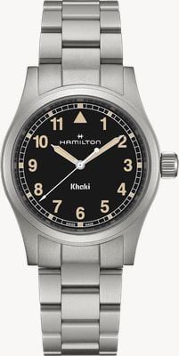 Hamilton Khaki Field Quartz (38mm) Black Dial / Stainless Steel Bracelet H69401131