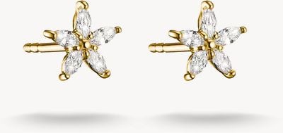 Thomas Sabo Flower Stud Earrings with white zirconia H2376-M01-14