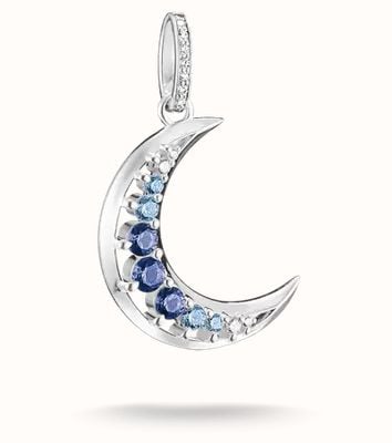 Thomas Sabo Moon Pendant with Blue Stone Zirconia PE1020-166-1
