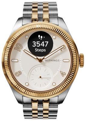 Withings Scanwatch Nova Brilliant Hybrid Smartwatch (39mm) Sand Hybrid Dial / Stainless Steel Bracelet HWA10-MODEL 11-ALL-INT