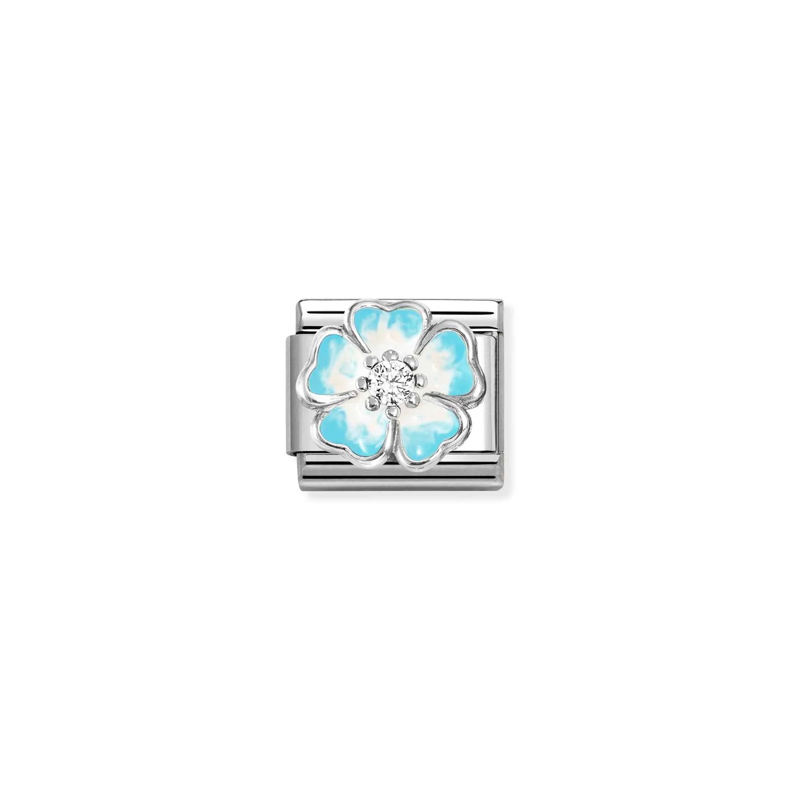 Nomination 330321/16 Classic - Blue Enamel Flower Charm with Jewellery