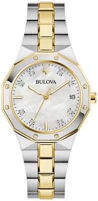 Bulova Prestige Crystal Quartz (32mm) Mother-of-Pearl Dial / Two-Tone Stainless Steel Bracelet 98P234