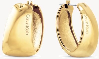 Calvin Klein Women's Modern Purity Hoop Earrings Gold 35000832