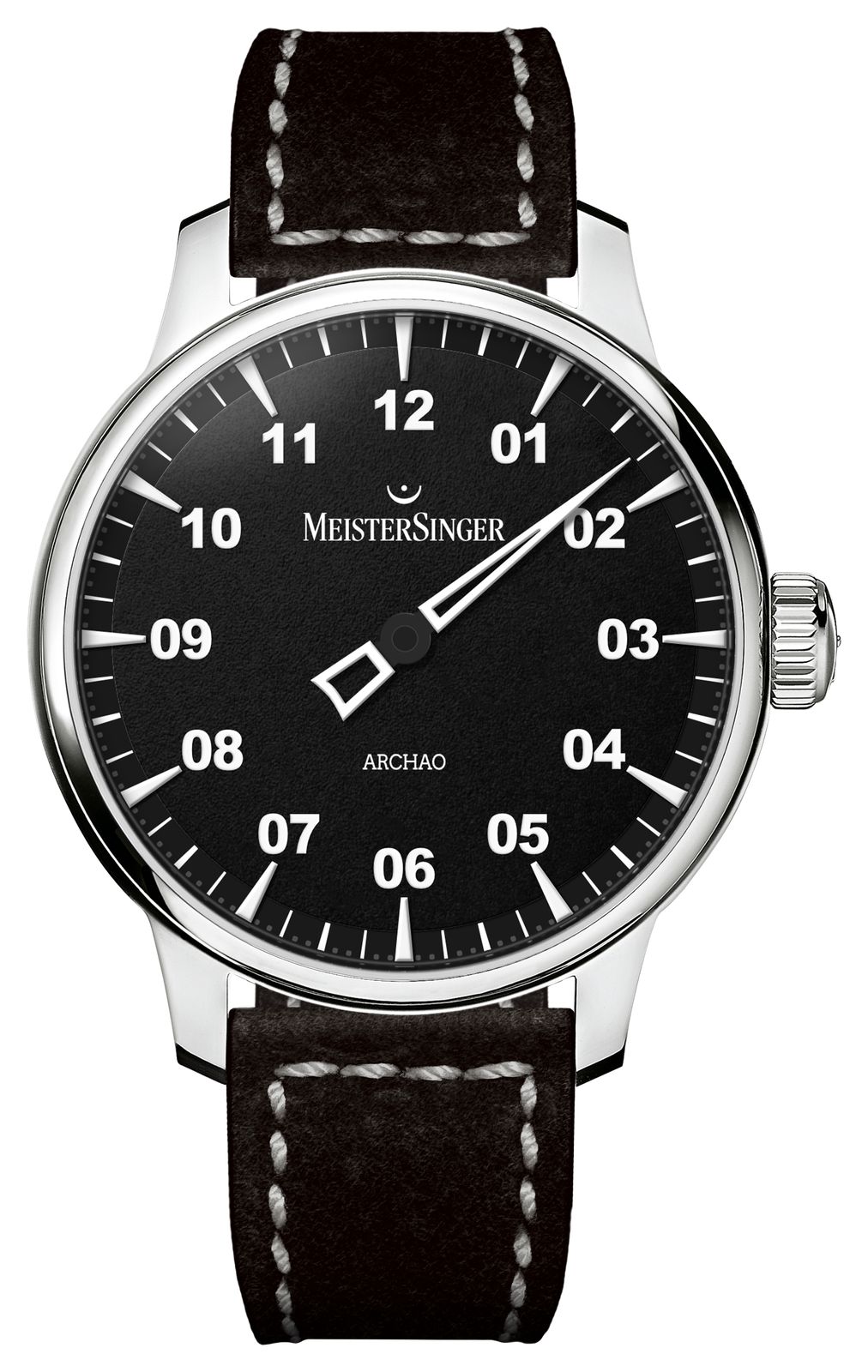 MeisterSinger AR902 Archao Automatic (43mm) Black Grained Watch