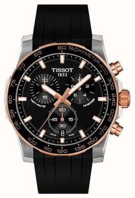 Tissot Supersport Chrono (42mm) Black Sunray Dial / Black Rubber Strap T1254172705100
