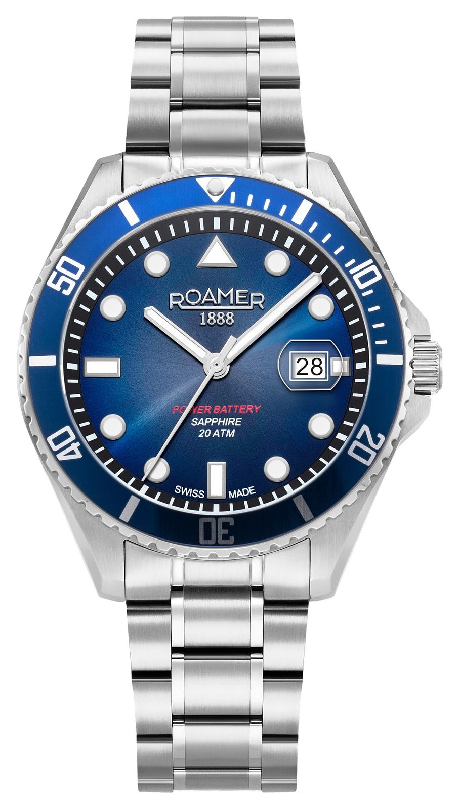 Roamer 969845 41 45 20 Pro Diver 200 Power-Battery (43mm) Watch
