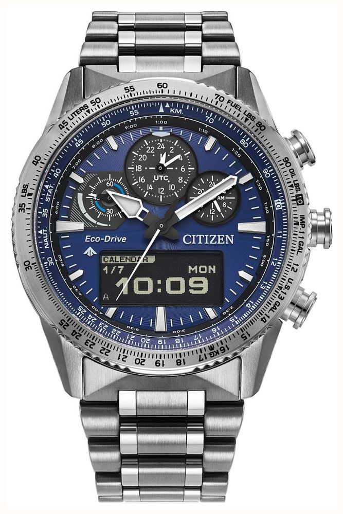 Citizen Eco-Drive Promaster Skyhawk Chronograph (43mm) Blue Dual