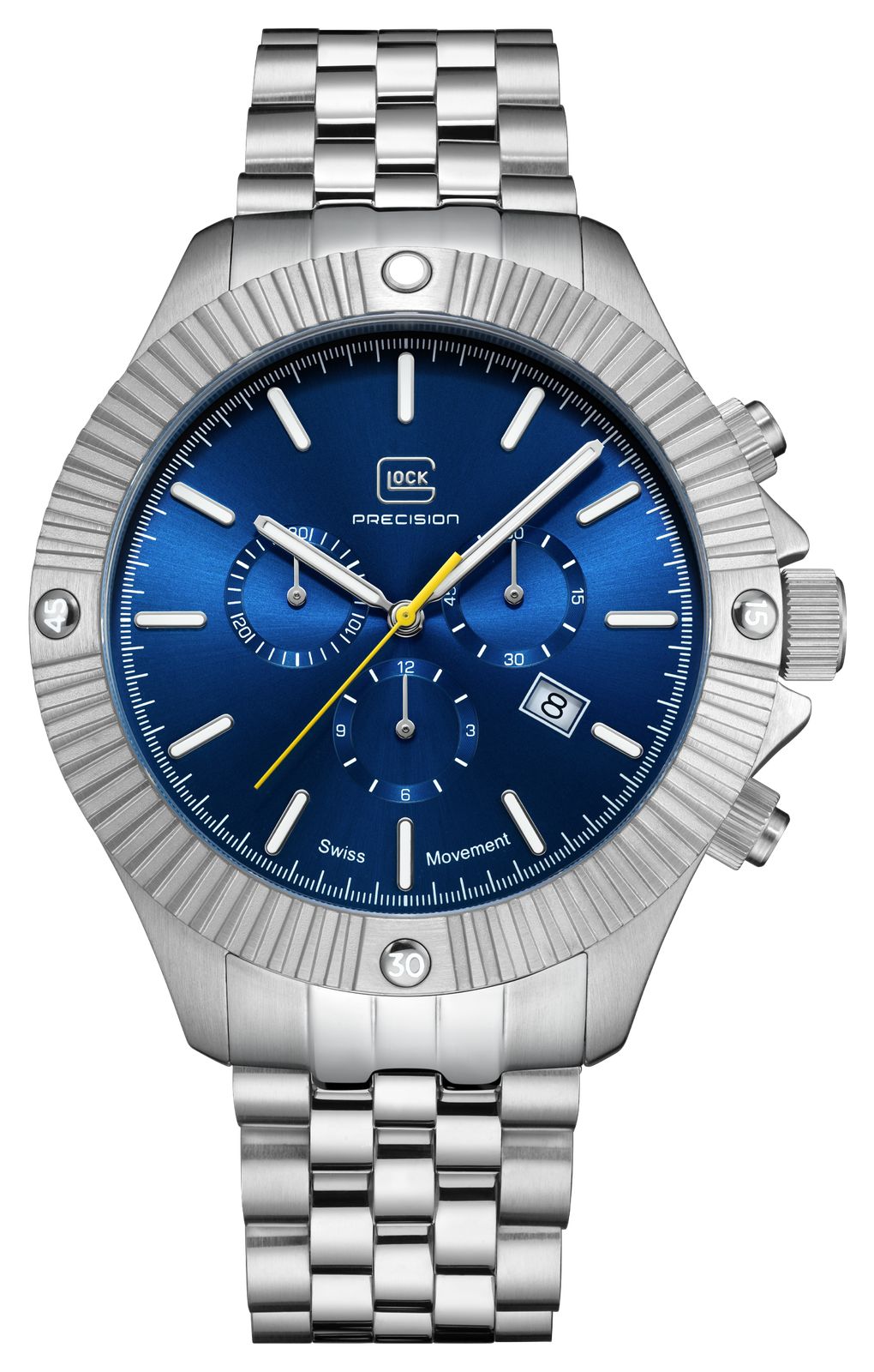 GLOCK Precision GW-38-2-22 Chronograph (46mm) Blue Sunray Watch