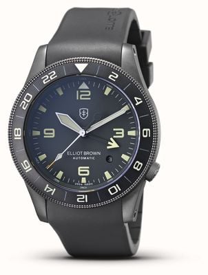 Elliot Brown Holton Professional Automatic GMT 'NIVO' (43mm) NIVO Dial / Grey Rubber Strap 101-A23-R02