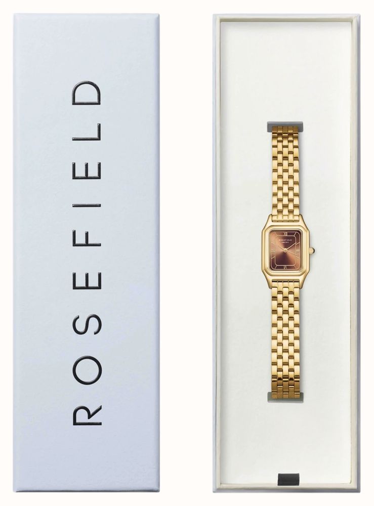 Rosefield Ivy Gold Plated Stainless Steel Bracelet With Brown Sunray Dial Watch OCBGSG-OC05 - alternate view 4