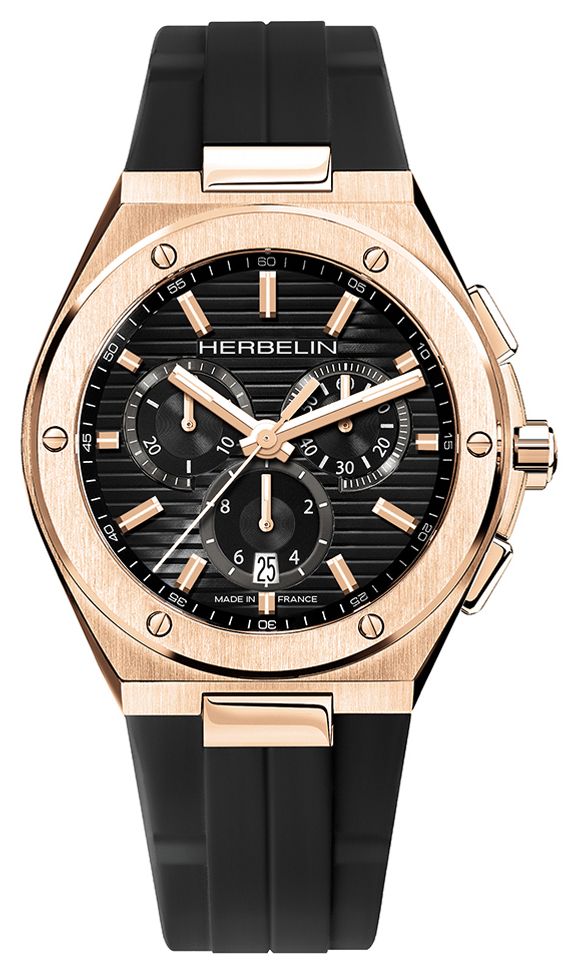 Herbelin 37645PR14CA Cap Camarat (42mm) Black Dial / Black Watch