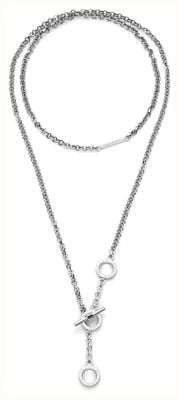 Olivia Burton Classic Honeycomb Toggle Stainless Steel Wraparound Necklace 24100270