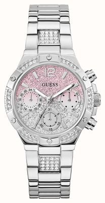 Guess HARLOW Multifunction (38mm) Ombre Glitter Dial / Stainless Steel Bracelet GW0950L1