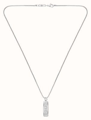 Lacoste DISTRICT stainless steel chain with dog tag lacoste pendant 2040536