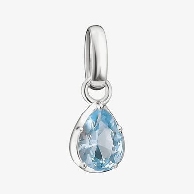 Thomas Sabo Silver Charm Pendant Birthstone March Connect CC1331-699-1