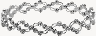 Real Effect London Sterling Silver CZ Expanding Ring-Bangle 55374