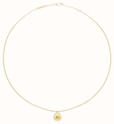 D.LOUISE 14ct Yellow Gold PVD Cubic Zirconia August Birthstone Pendant YBN-09-08