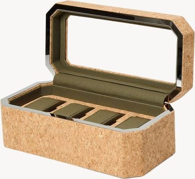 WOLF Cortica Cork 4 Piece Watch Box 668261