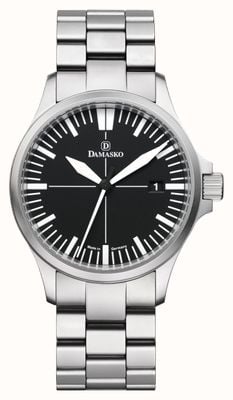 Damasko DK32 Three-Hand Manufacture Automatic (39mm) Black Dial / Submarine Steel Bracelet DK32 STEEL BRACELET