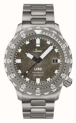 Sinn U50 DS Automatic Limited Edition (41mm) Grinding Dial / Stainless Steel TEGIMENT Bracelet 1050.034 H-LINK