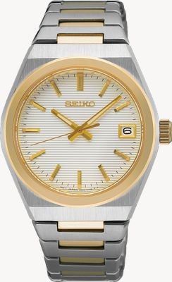 Seiko Classic 6N42 Quartz (34mm) White Dial / Two-Tone Stainless Steel Bracelet SUR578P1