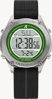 RZE UTD-8000 Multi-Function Project Forest Special Edition (42mm) Positive Display / Black Fabric Strap Watch UTD-8000-PF