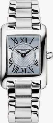 Frederique Constant Classics Carrée Quartz (21mm) Light Blue Dial / Stainless Steel Bracelet FC-200LBMC26B