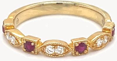 Clarity Jewellery 18ct Yellow Gold Ruby And Diamond Et Ring J58804