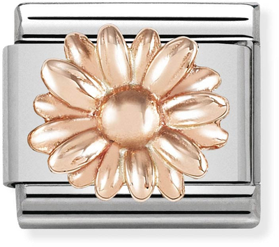 Nomination Composable Classic RELIEF SYMBOLS Stainless Steel And Gold 9k Daisy 430106/08
