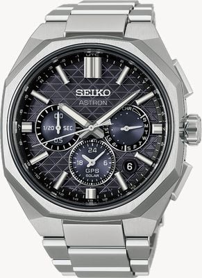 Seiko Astron “Tesselate” 5X63 In Astral Onyx (43.4mm) Black Dial / Titanium Bracelet HAB002J1